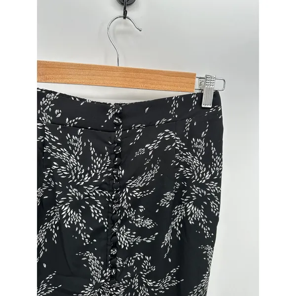 Entro Womens Black Button Front‎ Midi Skirt S Whimsigoth Fairy Boho Cottagecore - Image 4