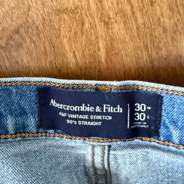 Abercrombie & Fitch 30/30 90's Straight Vintage Stretch Jean Casual Streetwear - Image 5