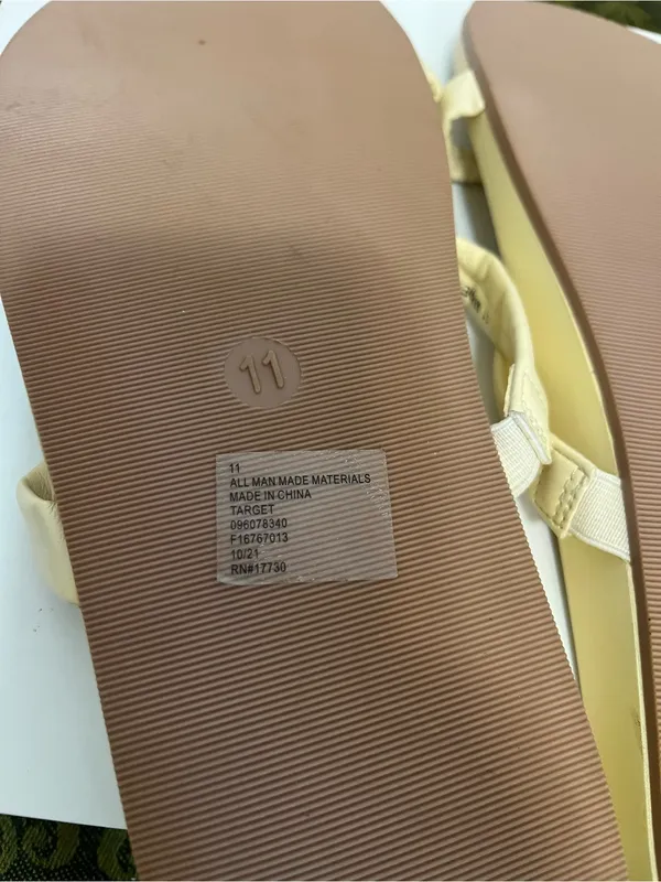 a new day Beige Double-Strap Slide Sandals size 11 - Image 7