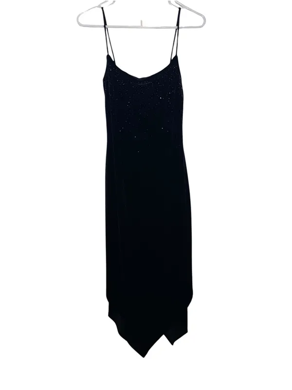 Vintage Rampage 90s Y2K Velvet crystal Fairy Hem Midi Slip Dress cocktail moody - Image 5