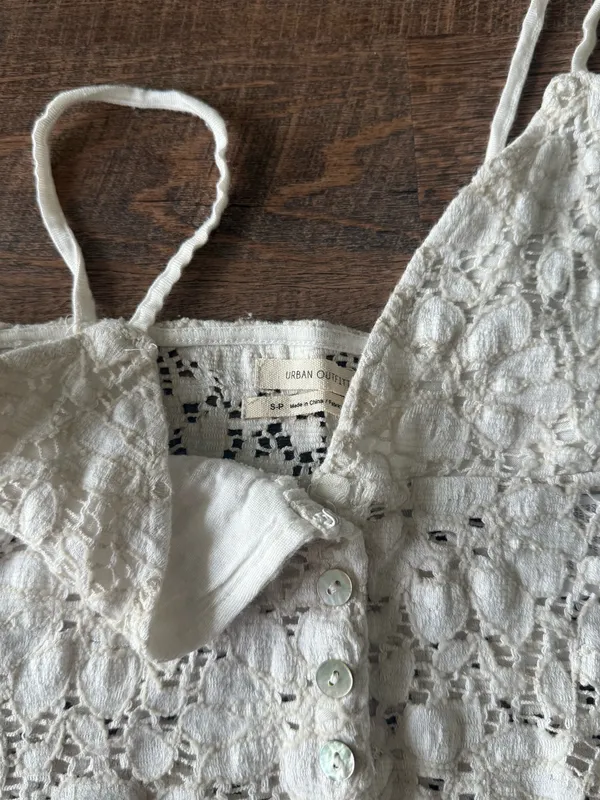 Urban Outfitters Crème Lace Bralette - Image 2