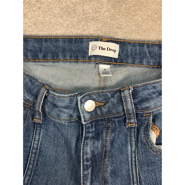 the drop frida jeans medium indigio‎ extra wide leg jeans size 29 - Image 3