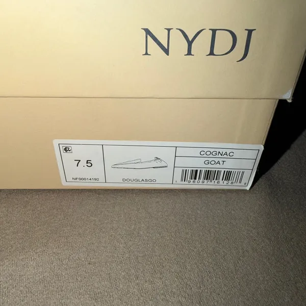 NYDJ Douglas Rose Gold Leather Woven Vamp Loafers Pointed Toe Flats Womens 7.5M‎ - Image 7
