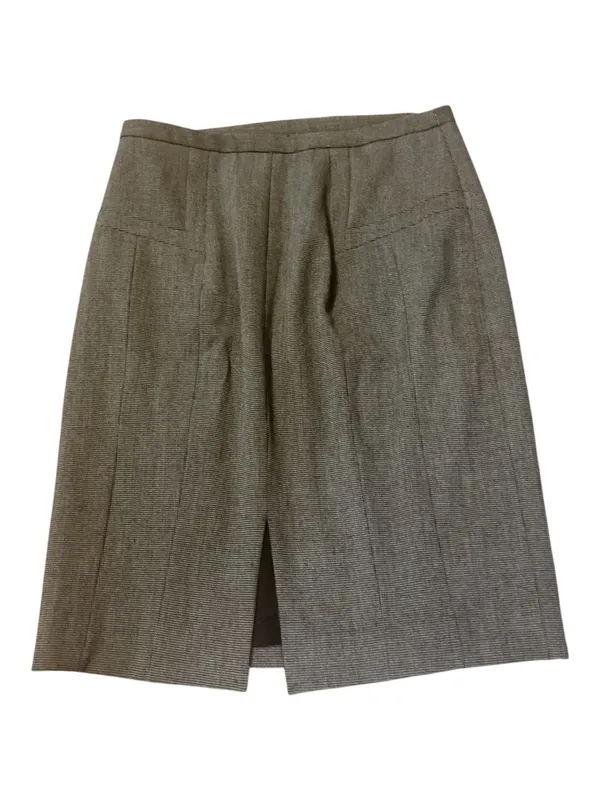 Express Design Studio Gray Micro-Plaid Pencil Skirt - Size 2 - Image 2