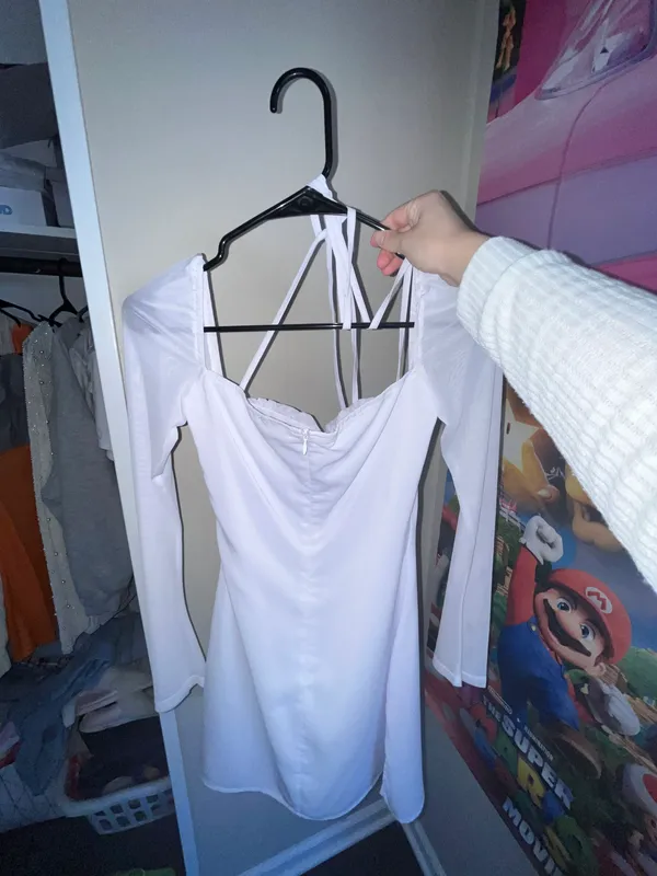 White Mini Dress - Image 6
