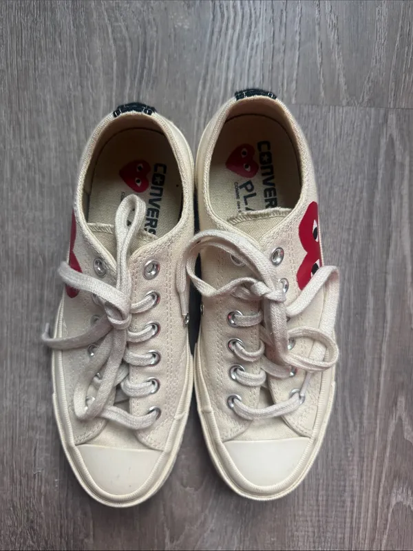 Comme des Garçons Play x Converse Chuck 70 low-top sneakers inivory 7 - Image 2
