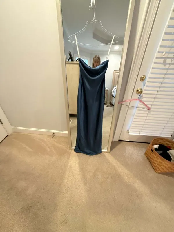 More To Come Emma Strapless Maxi Dress in Navy - Image 4