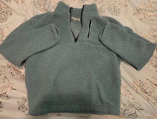 Wall Flower Teal Sherpa Jacket - Image 2