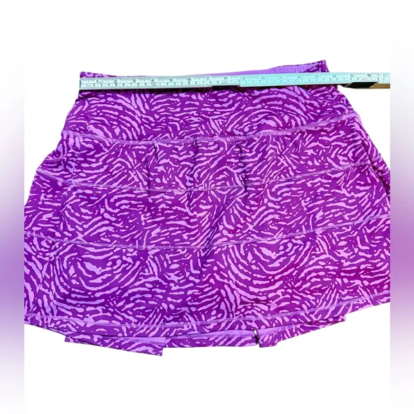 Purple & Pink Animal Print‎ Athletic Skort Built-in Shorts Size 8 - Image 5