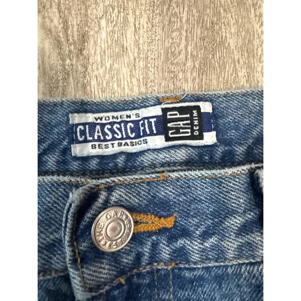 Gap Classic 90s Jeans Women's Size 12‎ Denim High Rise Straight Leg 100% Cotton - Image 2