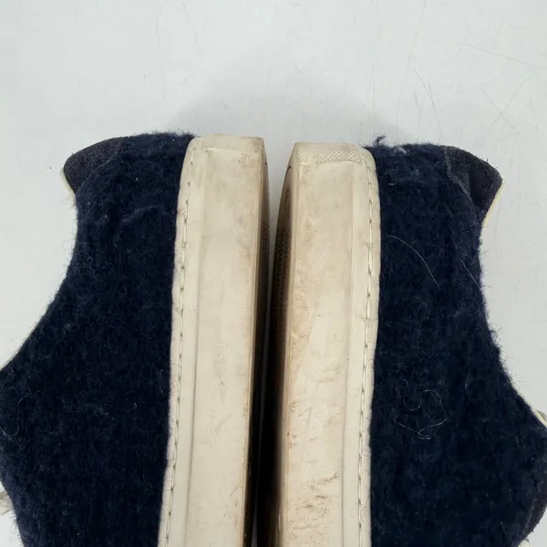 Common Projects Tournament Low Sneakers Womens 38‎ Navy Wool Leather Minimalist - Image 4