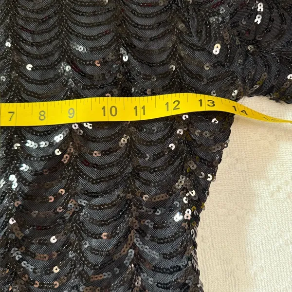 Lulus Elegant Black Sequin Dress - Image 3