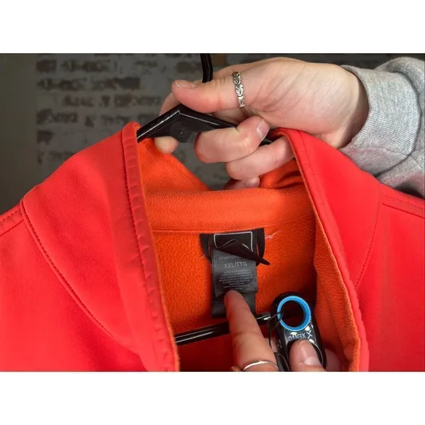 The North Face | women bright coral pink zip up jacket - Image 2