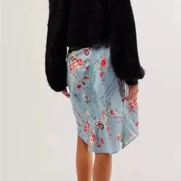 Free People Green Embellished A-Line Mini Skirt - Image 4