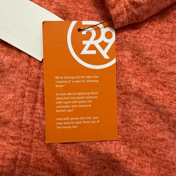 REFINERY 29 Coral V-Neck Long Sleeve Crop Top Size XL - Image 9