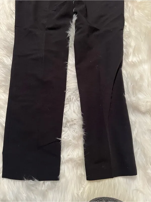 Women's Dress Pants Trousers Black Mid-Rise Unbranded 2Way Stretch 552-1003F - Image 7