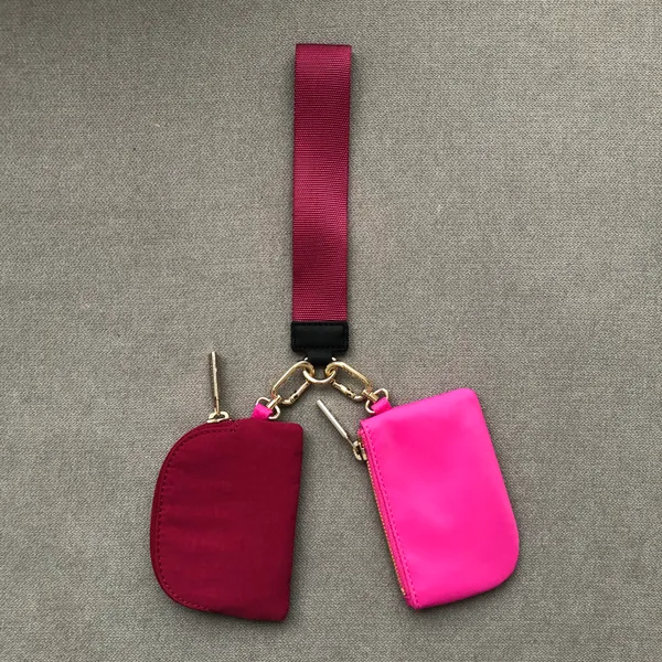 Lululemon Dual Pouch Wristlet Sonic Pink/Pomegranate/Black - Image 10
