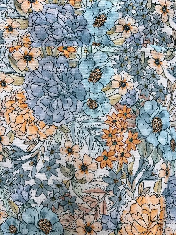 Magali‎ Pascal Blue Yellow Floral Tiered Mini Dress XS Cotton Boho Resort Dress - Image 5