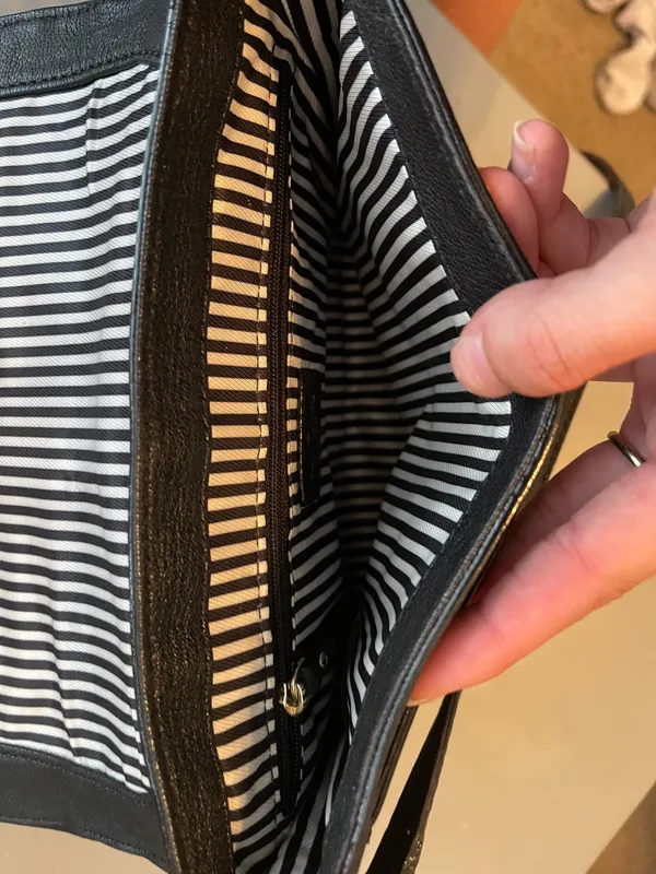 Vintage Kate Spade Purse Leather Black - Image 5