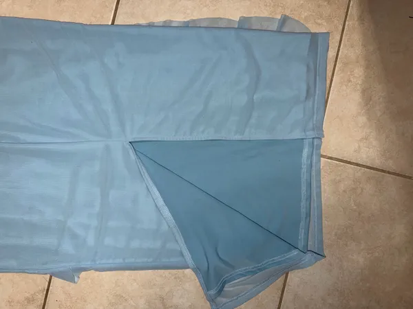 Light Blue Ruffled Dress Size M - Image 3