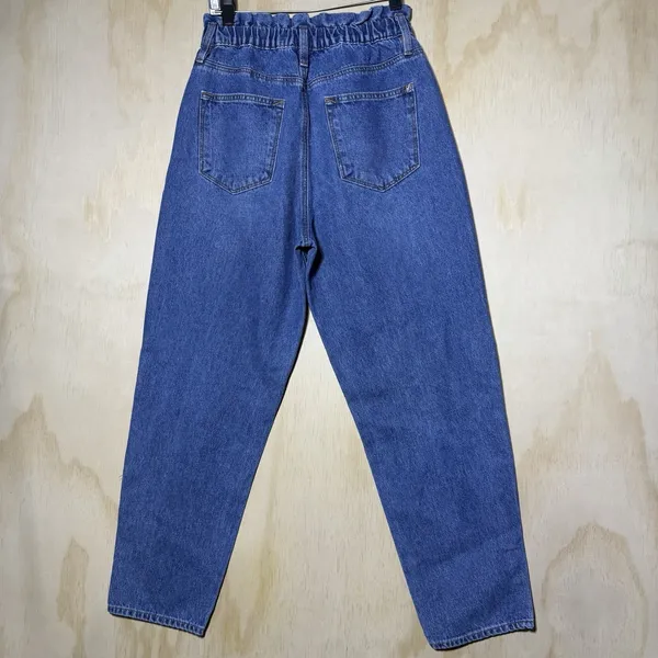 Vigoss Jani Baggy Jeans Womens 28 High‎ Rise Paperbag Denim Mom Jeans - Image 6