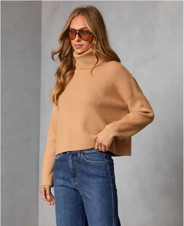 NWOT Vici cropped turtleneck sweater - Image 2