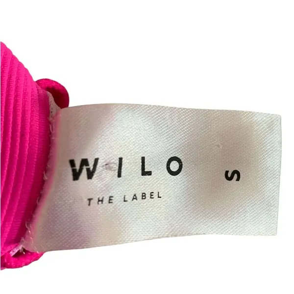 WILO The Label Ribbed Sports Bra Women S Pink High Neck Racerback‎ Barbiecore - Image 3