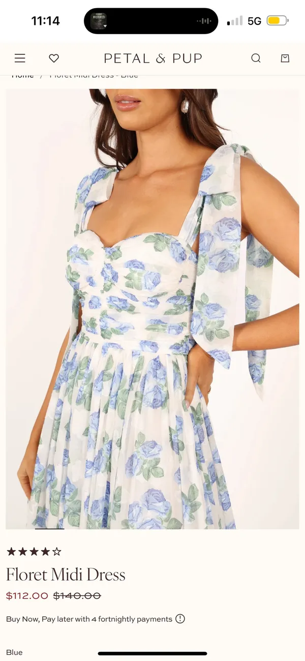 Petal & Pup Midi Dress Floral - Image 3