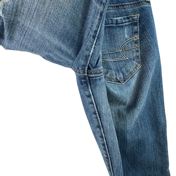 American Eagle Favorite Boyfriend Jeans Stretch Blue Low Rise‎ 8S 8 Short Y2K - Image 10