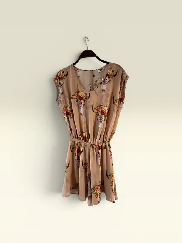 Show Me Your MuMu Blush Floral Keyhole Romper - Image 2
