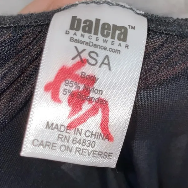 Balera‎ Black Sheer Skirt with Long Tails - Image 3