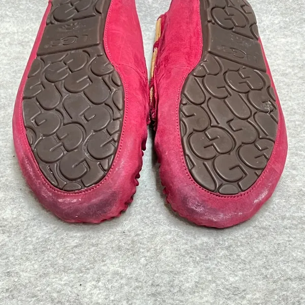 UGG Australia Dakota Sangria Pink Suede Moccasin Slippers 5612‎ Womens 7 GUC - Image 7