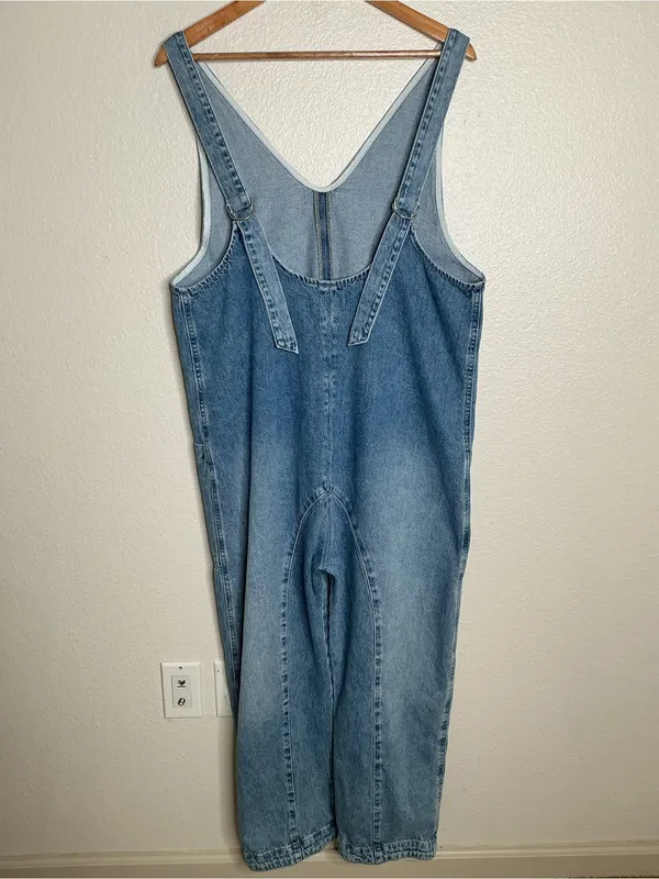 Free People - We The Free High Roller Jumpsuit blue medium - Image 9
