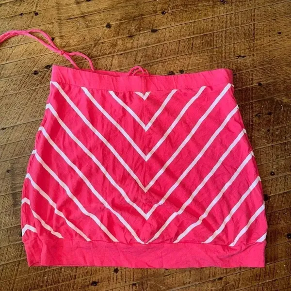 Torrid pink & white striped knit halter tie strapless 2x top - Image 3