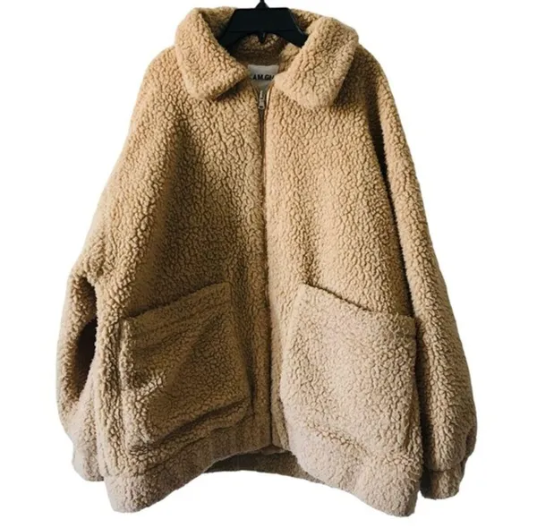 I.AM. GIA‎ Teddy Pixie Teddy Bear tan Coat jacket size M - Image 2
