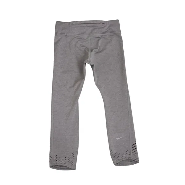 Nike Dri-Fit High Rise Cropped Athletic Activewear Gray Leggings Size Small - Image 2