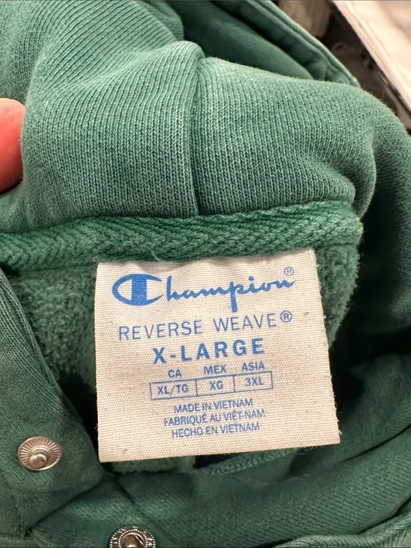 Champion Green Pullover Hoodie with Subtle Logo - Image 5