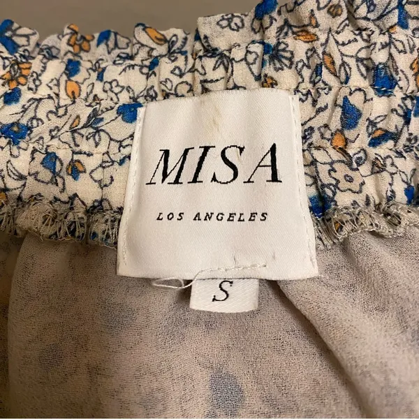 Misa Los Angeles Ruffle Tiered Floral Multicolor Mini Skirt Size S Made In USA - Image 3