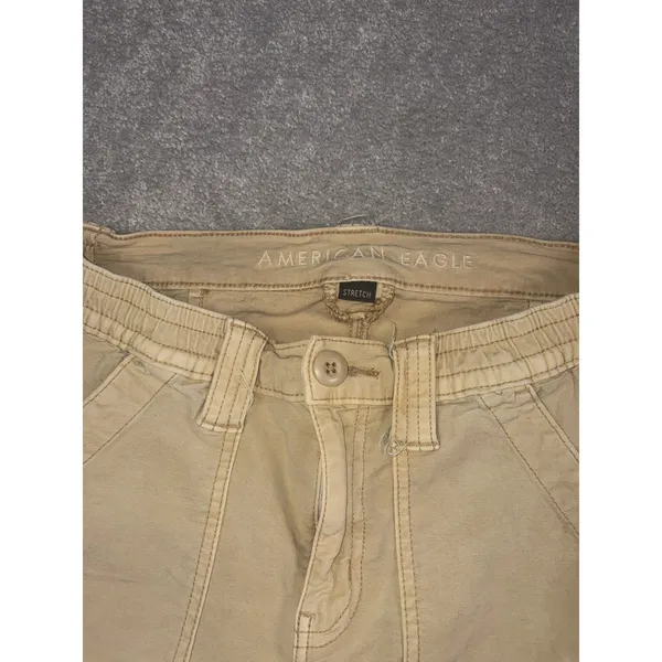 american eagle womens cargo pants straight leg tan 2 reg - Image 4