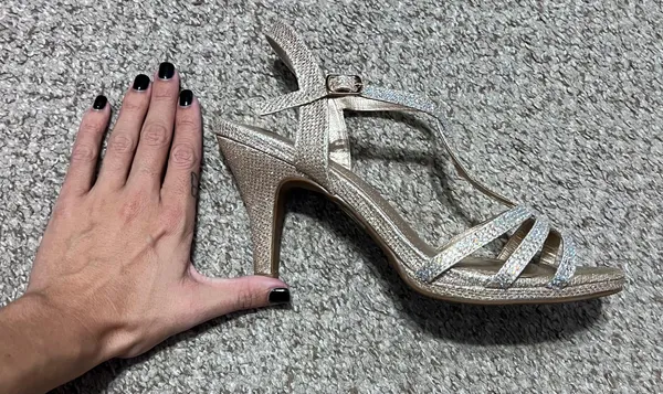 Dream Paris Gold Strappy Heels - Image 3