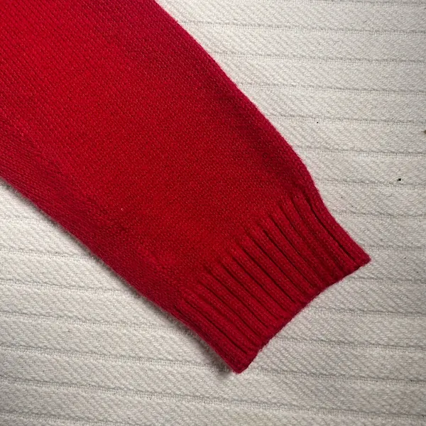 Charter Club Women’s Sweater Medium Red Knit Toggle Neck Pullover - Image 9