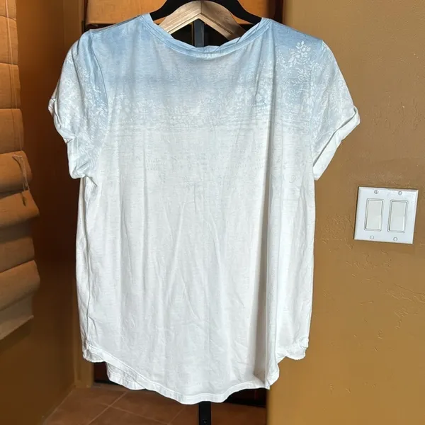 Anthropologie AKEMI + KIN OPENING DAY Tee Mint Floral Ombre Modal Size Medium - Image 7