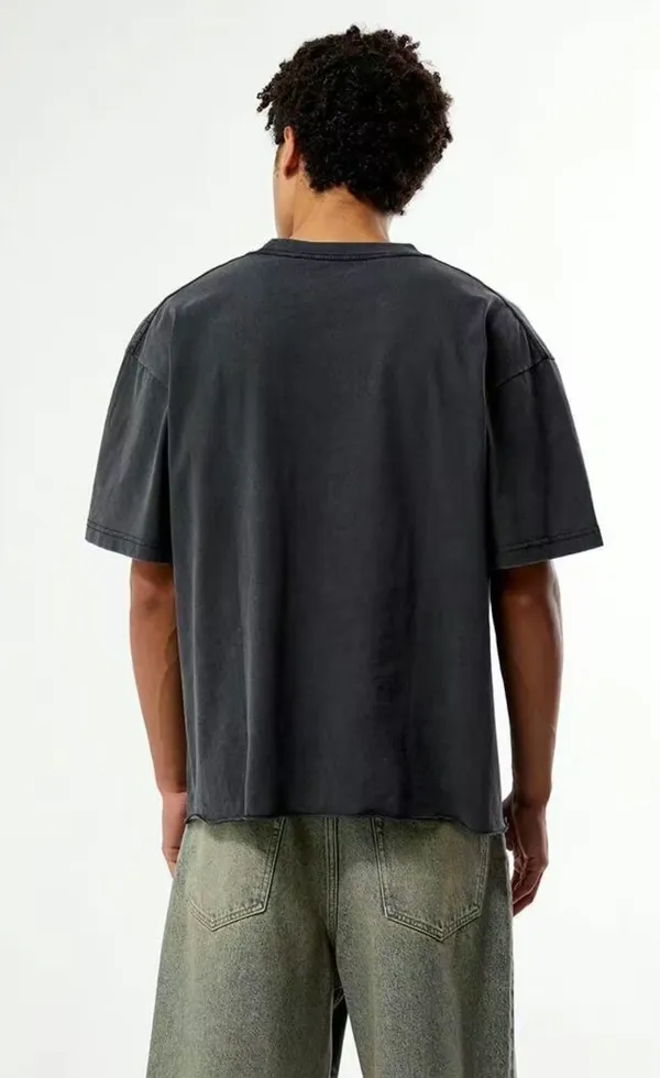 Pacsun Washed Black Premium Cropped T-Shirt - Image 3