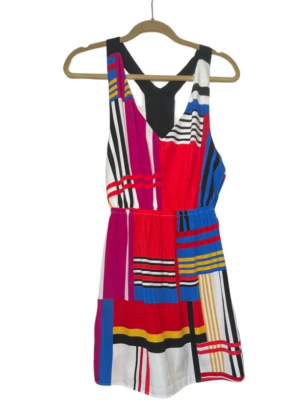 Love on a Hanger Multi-colored Abstract Geometric Print Mini Dress Size Medium - Image 3