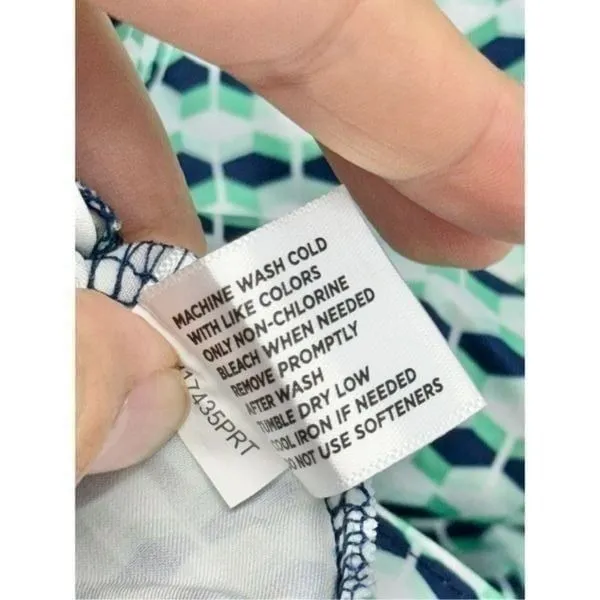 Lady Hagen Size XS‎ Green Navy Geometric Print Athletic Golf Mini Skirt Stripe - Image 11