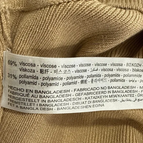 Zara Women's Tan Ribbed Knit Sleeveless Crop Vest Tank Sweater Top Size S - Image 4