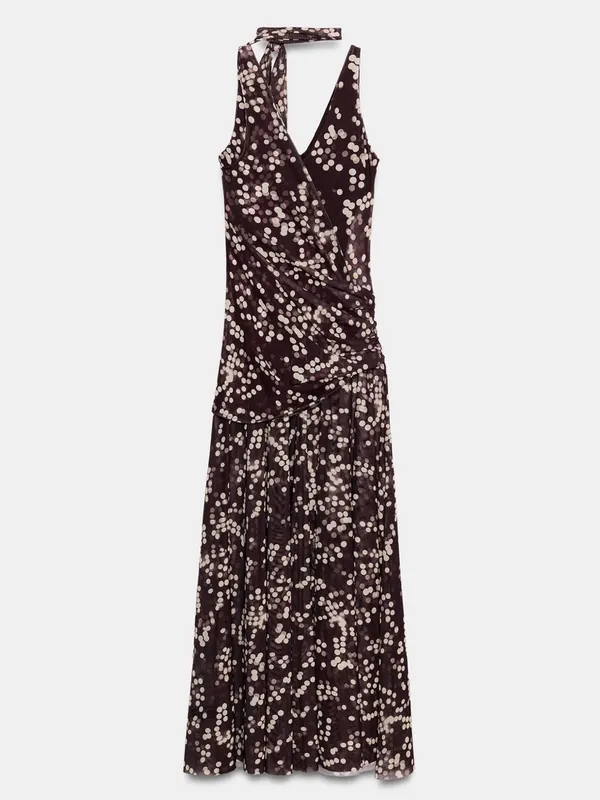 Nwt Zara Long Tulle Polka Dot Dress Size S - Image 8