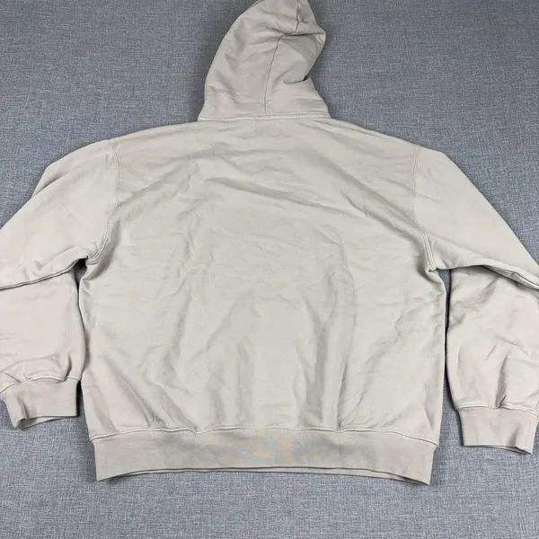 Madewell Hoodie Womens Large Beige Pullover Terry Kangaroo Pocket Relaxed - Image 9