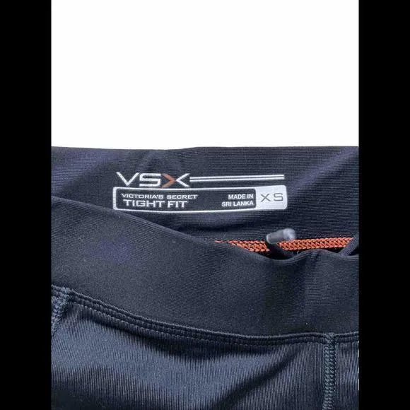 Victoria's Secret VSX TIGHT FIT Nylon Stretch Zip Leg‎ Black XS - Image 2