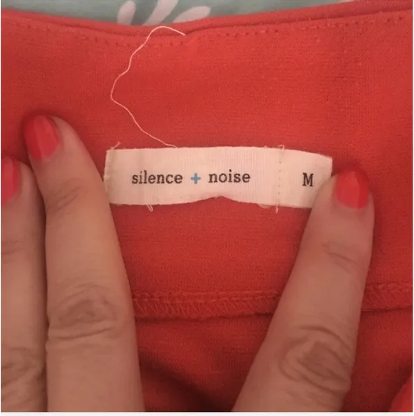 Silence + Noise Orange Spandex skirt - Image 2